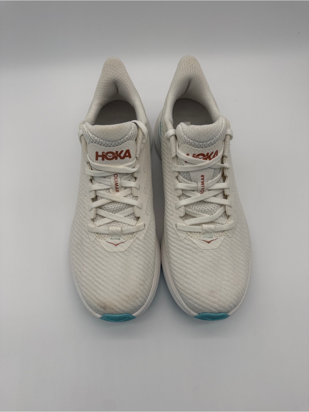 HOKA ONE ONE Solimar Running Shoes Women’s 10.5 White Teal Lightweight Sneakers - Picture 9 of 9